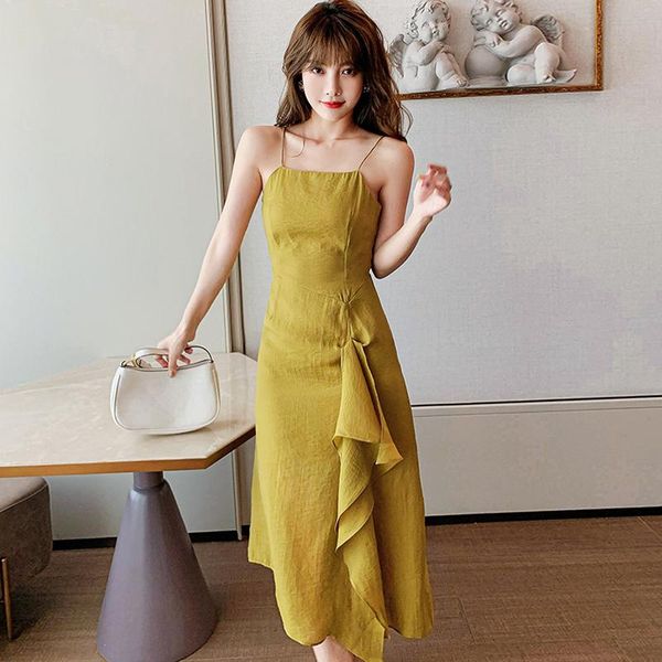 casual dresses fashion summer korean style midi beach dress ladies elegant vacation clothes strap backless ruffle asymmetrical, Black;gray
casual dresses fashion summer korean style midi beach dress ladies elegant vacation clothes strap backless ruffle asymmetrical, Black;gray
