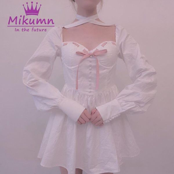 japanese harajuku girls vintage lantern sleeve bow lace-up slim high waist mini dress gothic sweet princess kawaii lolita casual dresses, Black;gray
japanese harajuku girls vintage lantern sleeve bow lace-up slim high waist mini dress gothic sweet princess kawaii lolita casual dresses, Black;gray