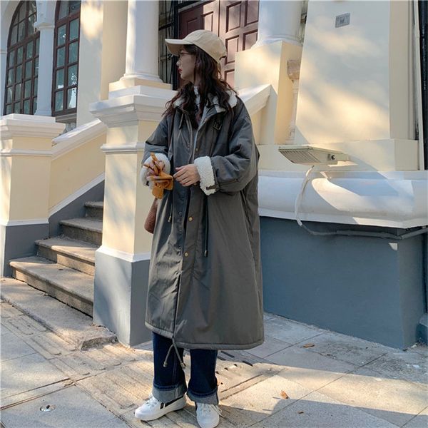 women's jackets winter jacket women hooded plus size lamb thick outerwear korean loose student warm cotton clothes long parka lbkq, Black;brown
women's jackets winter jacket women hooded plus size lamb thick outerwear korean loose student warm cotton clothes long parka lbkq, Black;brown