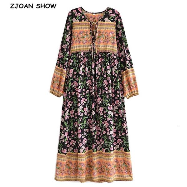 casual dresses 2021 bohemia bandage lacing up collar flower print dress boho woman hit color long sleeve maxi holiday beach ow4c, Black;gray
casual dresses 2021 bohemia bandage lacing up collar flower print dress boho woman hit color long sleeve maxi holiday beach ow4c, Black;gray