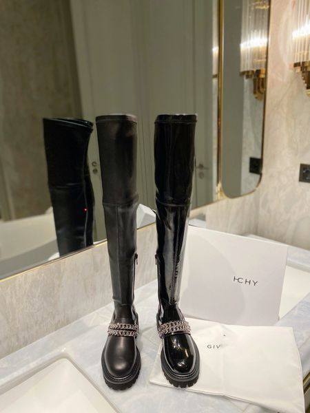 designer boots logo women shoes fashion luxury metal chain knee long special elegant temperament solid size for 35-41, Black
designer boots logo women shoes fashion luxury metal chain knee long special elegant temperament solid size for 35-41, Black
