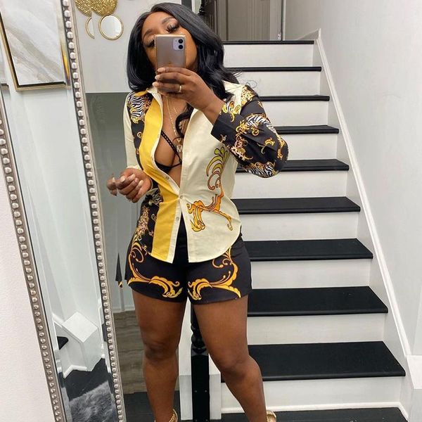 women's tracksuits vintage two piece short set for women y2k clothes turn-down collar button shirts and shorts sets party club matching, Gray
women's tracksuits vintage two piece short set for women y2k clothes turn-down collar button shirts and shorts sets party club matching, Gray