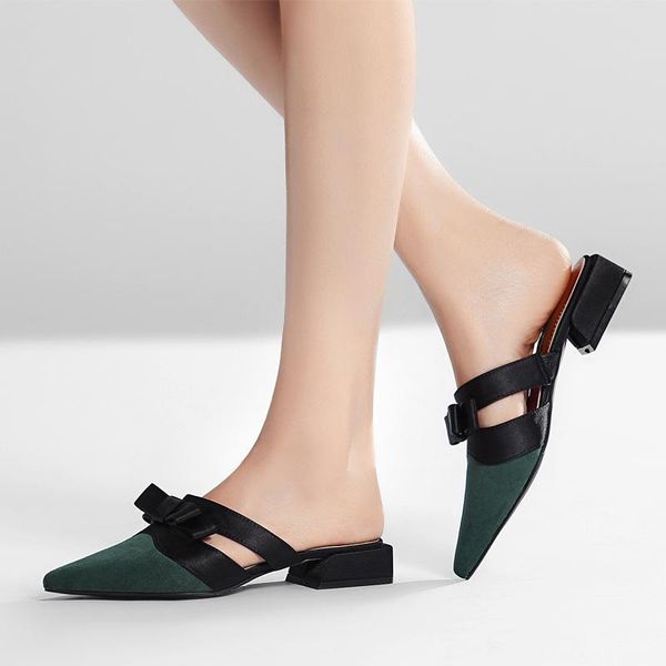 slippers bowktie mules ladies shoes flock flipflops low heels sandals summer pointed toe outdoor comfy silk slides, Black
slippers bowktie mules ladies shoes flock flipflops low heels sandals summer pointed toe outdoor comfy silk slides, Black