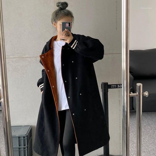 hepburn style woolen coat women's fall / winter 2021 loose and thickened medium long hooded fashion wool & blends, Black
hepburn style woolen coat women's fall / winter 2021 loose and thickened medium long hooded fashion wool & blends, Black