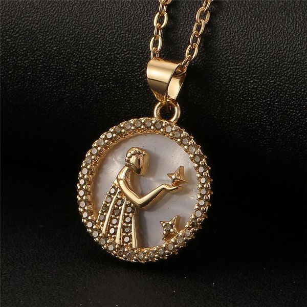 pendant necklaces 12 constellation necklace for women copper cz aries leo zodiac sign fashion jewelry gift, Silver
pendant necklaces 12 constellation necklace for women copper cz aries leo zodiac sign fashion jewelry gift, Silver