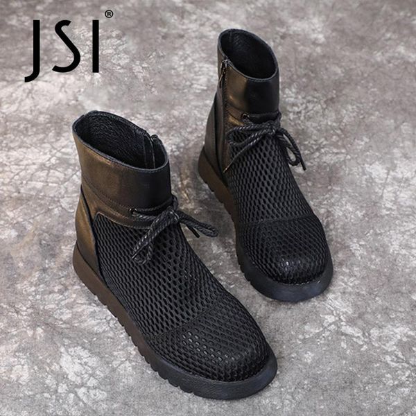 genuine leather platform women shoes 2021 spring autumn round toe leisure stylish mesh comfort breathable boots vo177, Black
genuine leather platform women shoes 2021 spring autumn round toe leisure stylish mesh comfort breathable boots vo177, Black
