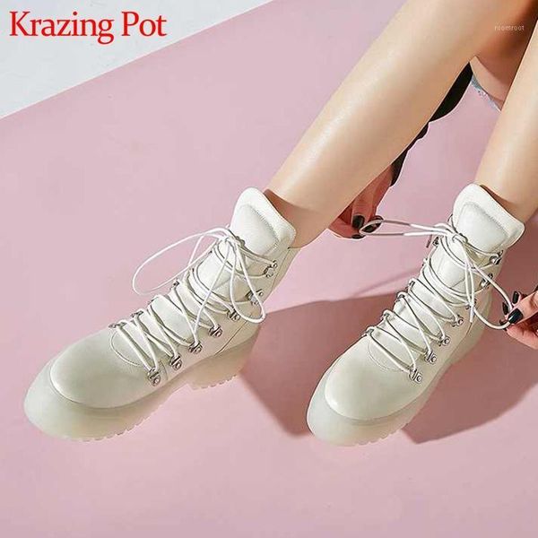 boots krazing pot 2021 genuine leather concise design round toe thick bottom high heels winter luxury solid color mid-calf l081, Black
boots krazing pot 2021 genuine leather concise design round toe thick bottom high heels winter luxury solid color mid-calf l081, Black