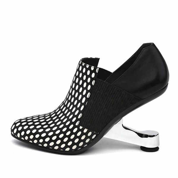 boots metal strange heel women ankle female dot genuine leather botas high shoes woman pumps wedding, Black
boots metal strange heel women ankle female dot genuine leather botas high shoes woman pumps wedding, Black