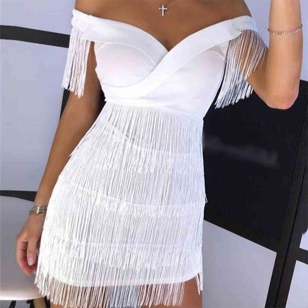 bodycon summer mini pencil women dress short korean white off shoulder vintage ladies fringe, Black;gray
bodycon summer mini pencil women dress short korean white off shoulder vintage ladies fringe, Black;gray