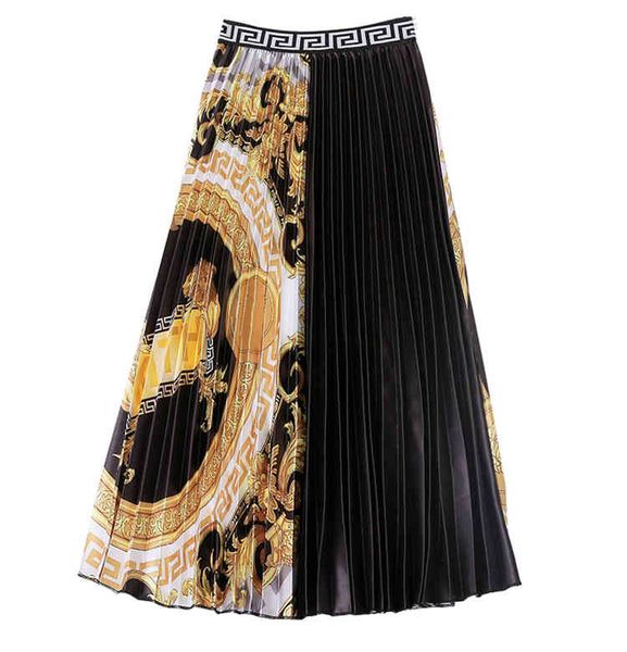 skirt miyake fashion european and american style print satin pleated skirt waist skirts, Black
skirt miyake fashion european and american style print satin pleated skirt waist skirts, Black