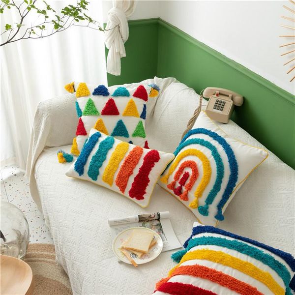 cushion/decorative pillow cotton bohemian tufted tassel rainbow lumbar cover colorful embroidery back cushion decorative sofa pillowcas
cushion/decorative pillow cotton bohemian tufted tassel rainbow lumbar cover colorful embroidery back cushion decorative sofa pillowcas