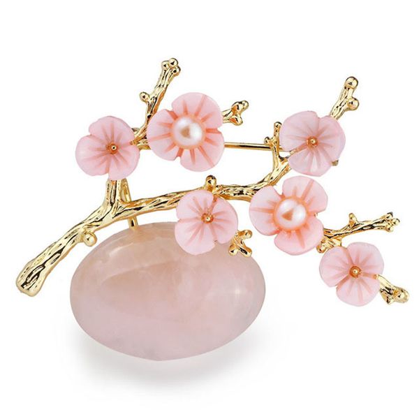 farlena jewelry exclusive design beautiful shell plum brooch pins for women vintage natural stone brooches, Gray
farlena jewelry exclusive design beautiful shell plum brooch pins for women vintage natural stone brooches, Gray