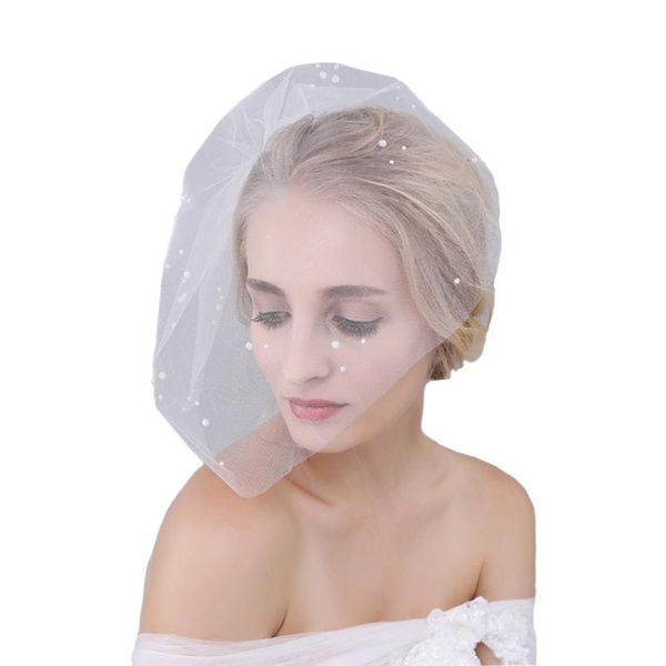 bridal veils 1pc short veil elegant beautiful wedding white gauze with pearls for women ladies party, Black
bridal veils 1pc short veil elegant beautiful wedding white gauze with pearls for women ladies party, Black