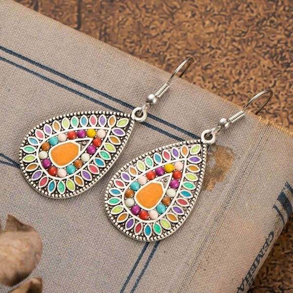 bohemian charming ethnic colorful water drop earrings hanger ear ornaments for women and girls wedding commitment accessories, Golden
bohemian charming ethnic colorful water drop earrings hanger ear ornaments for women and girls wedding commitment accessories, Golden