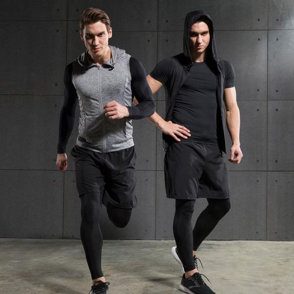 men's tracksuits 2021 fitness suit long sleeve fast drying clothes homme survetement compression sets men, Gray
men's tracksuits 2021 fitness suit long sleeve fast drying clothes homme survetement compression sets men, Gray