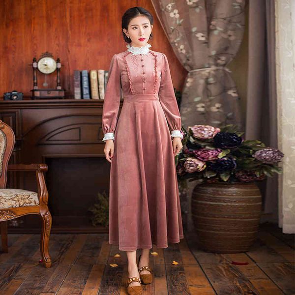 casual dresses spring autumn women pink velvet long maxi dress vintage retro elegant lace sleeve embroidery ladies vestido o 9nj9, Black;gray
casual dresses spring autumn women pink velvet long maxi dress vintage retro elegant lace sleeve embroidery ladies vestido o 9nj9, Black;gray
