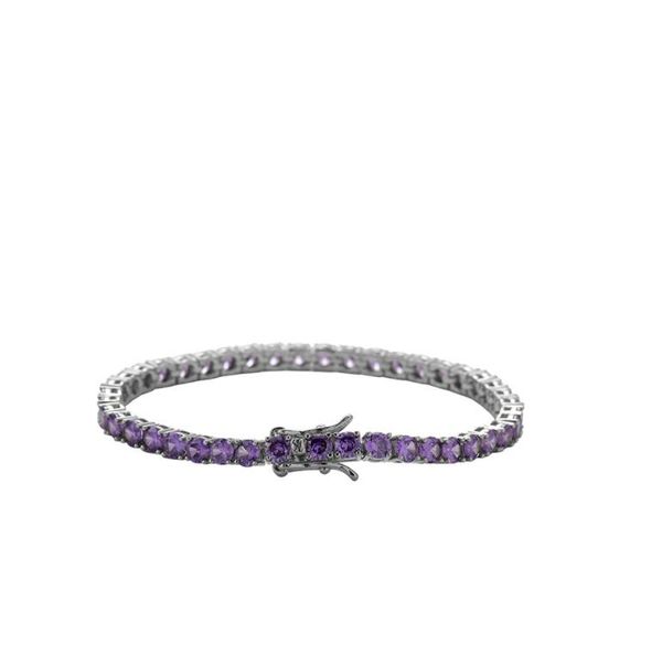 4mm hip hop purple chain zircon set bling iced out 1 row cz stone tennis link bracelets for men women rapper jewelry, Black
4mm hip hop purple chain zircon set bling iced out 1 row cz stone tennis link bracelets for men women rapper jewelry, Black