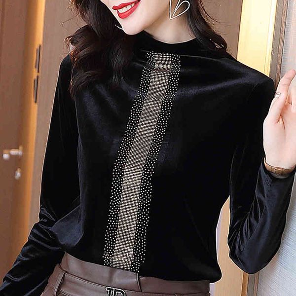long sleeve blouse women blusas mujer de moda women winter black velour blouse shirt women clothing blouses blusa d693 210426, White
long sleeve blouse women blusas mujer de moda women winter black velour blouse shirt women clothing blouses blusa d693 210426, White