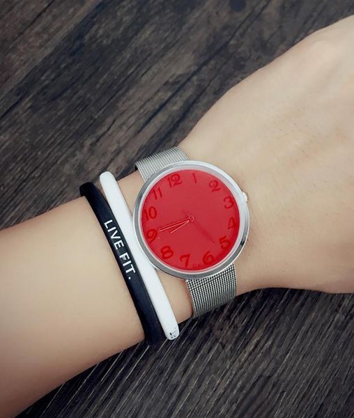 wristwatches femme modern fashion black quartz big number couple watch mesh student bracelet casual wrist for woman, Slivery;brown
wristwatches femme modern fashion black quartz big number couple watch mesh student bracelet casual wrist for woman, Slivery;brown