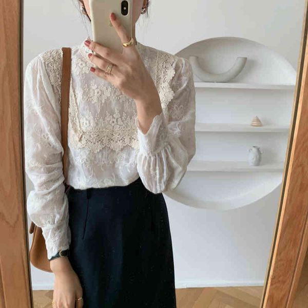 blouses autumn fashion korean lace long sleeve casual loose retro pullover shirts women sweet elegant blouses, White
blouses autumn fashion korean lace long sleeve casual loose retro pullover shirts women sweet elegant blouses, White