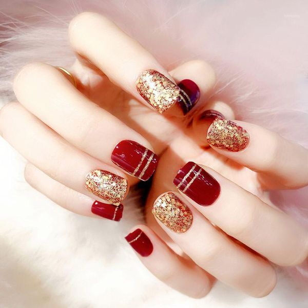 14pcs glossy red fake finger nails shiny bride wedding short design false nail art tips1, Black
14pcs glossy red fake finger nails shiny bride wedding short design false nail art tips1, Black