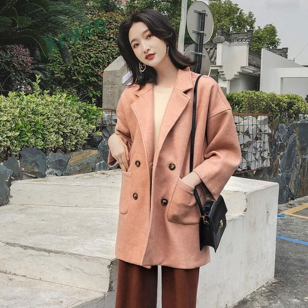 Women's Wool & Blends Xnxee Spring Winter Warm Coat Female Sweet Short woolen jacket Turn-down Collar Oversized Casual outwear HBDM, Black
Women's Wool & Blends Xnxee Spring Winter Warm Coat Female Sweet Short woolen jacket Turn-down Collar Oversized Casual outwear HBDM, Black