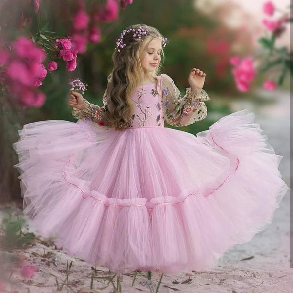 girl's dresses long sleeve pink princess flower girl scoop neck floor length girls birthday party dress christmas first communion gowns, Red;yellow
girl's dresses long sleeve pink princess flower girl scoop neck floor length girls birthday party dress christmas first communion gowns, Red;yellow