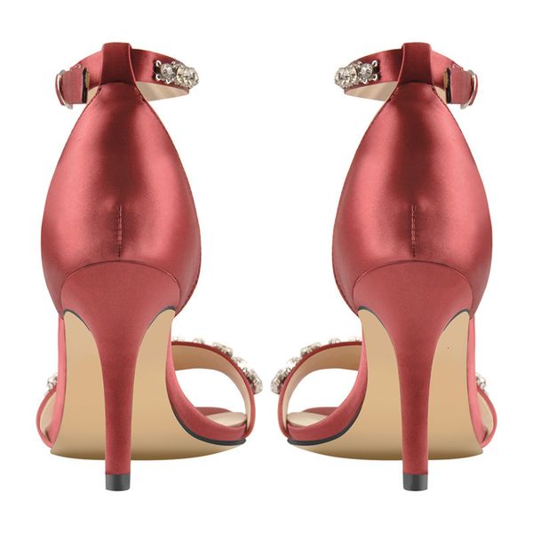 sandals women's silk high heels rhinestone embellished heel sandals with ankle strap strappy bridal pumps eu45, Black
sandals women's silk high heels rhinestone embellished heel sandals with ankle strap strappy bridal pumps eu45, Black