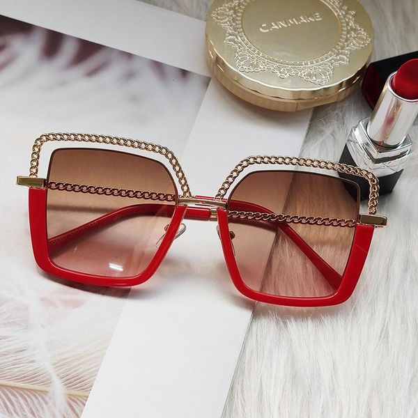 sunglasses luxury square women men alloy chain frame sun glasses brand design female shades ladies fashion trending eyeglasses, White;black
sunglasses luxury square women men alloy chain frame sun glasses brand design female shades ladies fashion trending eyeglasses, White;black