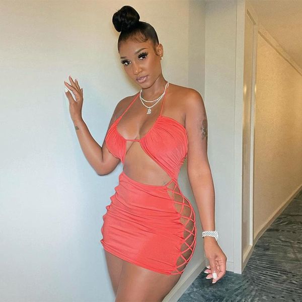 casual dresses cut out halter backless mini dress women clubwear solid lace up hollow summer bodycon bandage off shoulder robe, Black;gray
casual dresses cut out halter backless mini dress women clubwear solid lace up hollow summer bodycon bandage off shoulder robe, Black;gray