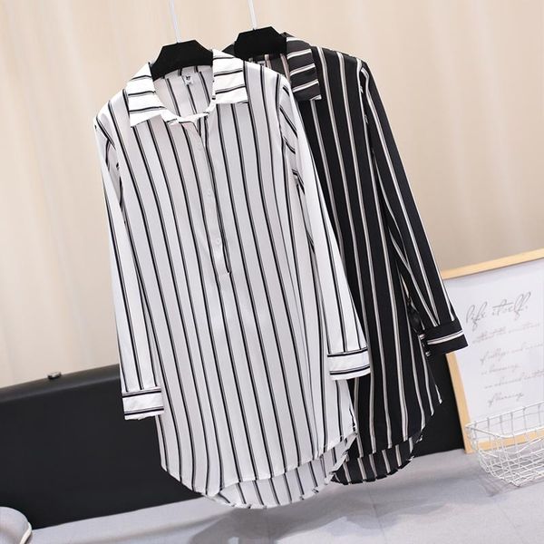 women's blouses & shirts stripe shirt 2021 fall style plus-size long sleeve neck medium black and white casual blouse
women's blouses & shirts stripe shirt 2021 fall style plus-size long sleeve neck medium black and white casual blouse