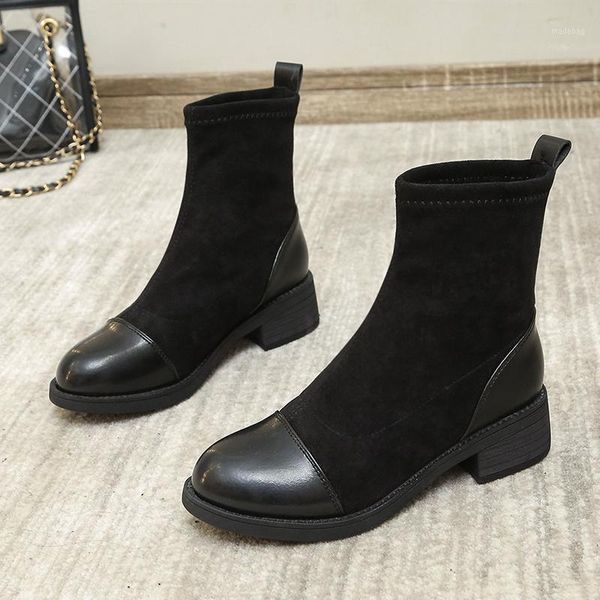 boots woman flat autumn shoes boots-women luxury designer round toe thigh high heels low rubber fashion, Black
boots woman flat autumn shoes boots-women luxury designer round toe thigh high heels low rubber fashion, Black