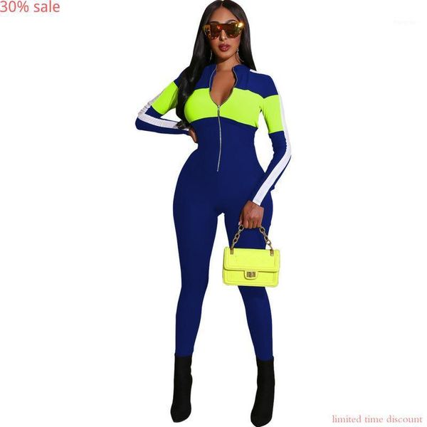 women's jumpsuits & rompers jumpsuit women patchwork v neck zipper 2021 autumn design long sleeve slim club party outfits plus size, Black;white
women's jumpsuits & rompers jumpsuit women patchwork v neck zipper 2021 autumn design long sleeve slim club party outfits plus size, Black;white