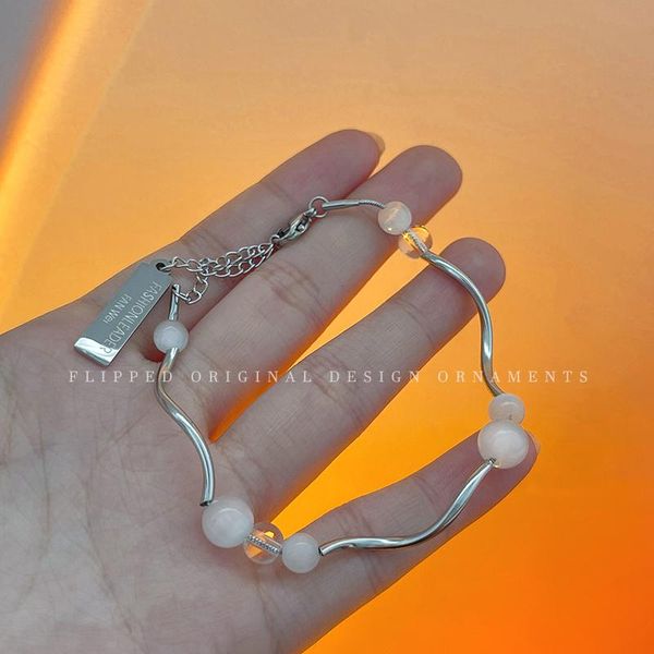 link, chain korean fashion opal stainless steel bracelet bangles for women kpop style cute everyday office stone jewelry 2021, Black
link, chain korean fashion opal stainless steel bracelet bangles for women kpop style cute everyday office stone jewelry 2021, Black
