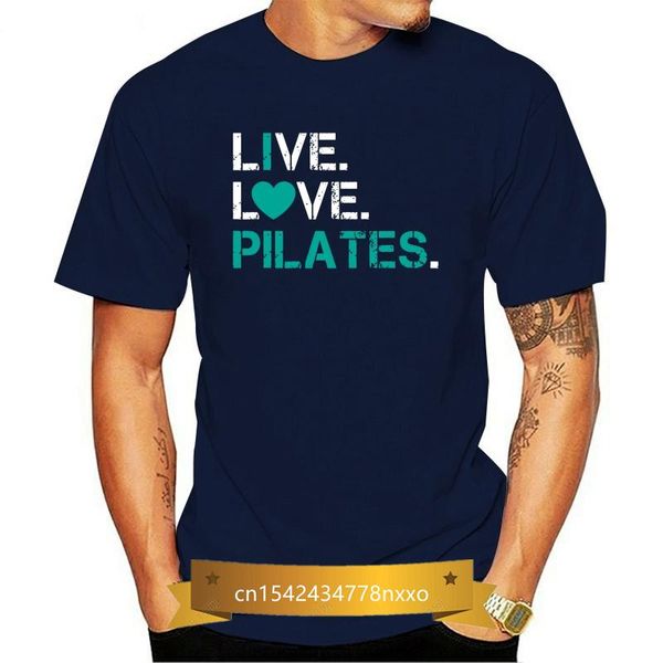 men's t-shirts i love pilates shirt - live t, White;black