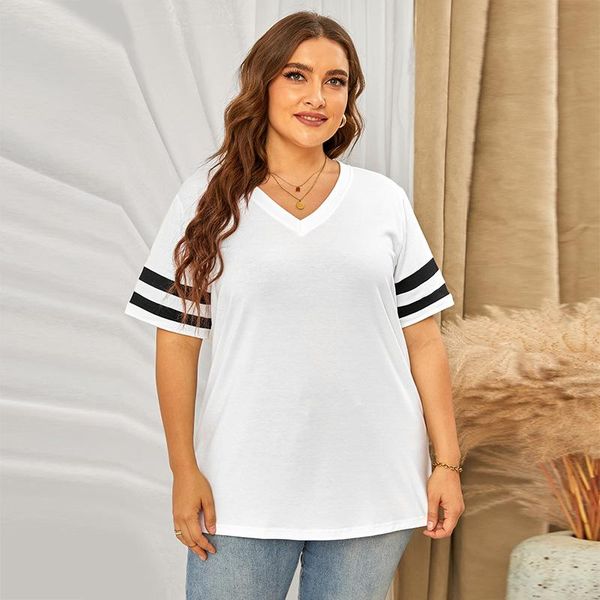 plus size t-shirt 4xl 5xl woman 2021 summer female v neck striped short sleeve solid casual blouse big tee shirt, Black
plus size t-shirt 4xl 5xl woman 2021 summer female v neck striped short sleeve solid casual blouse big tee shirt, Black