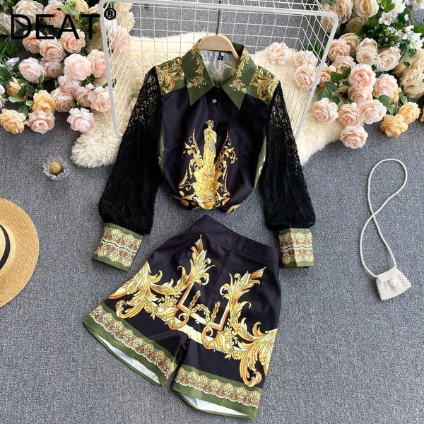 women's tracksuits deat women shorts arrivals lapel puff sleeve vintage printing two piece set fashion temperament autumn 2021 11d64, Gray
women's tracksuits deat women shorts arrivals lapel puff sleeve vintage printing two piece set fashion temperament autumn 2021 11d64, Gray