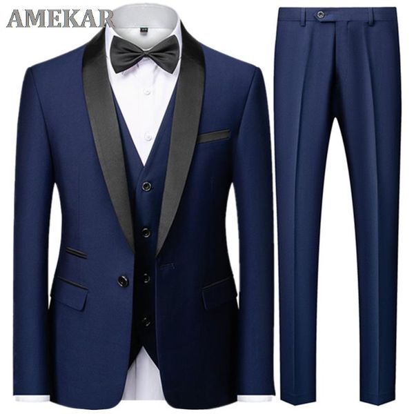 men's suits & blazers men mariage color block collar jacket trousers waistcoat male business casual wedding coat vest pants 3 pieces se, White;black
men's suits & blazers men mariage color block collar jacket trousers waistcoat male business casual wedding coat vest pants 3 pieces se, White;black