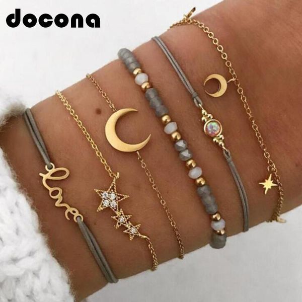 charm bracelets bohemian gold color star moon crsytal layered bracelet set for women girl metal rope adjustable pulseiras 6523, Golden;silver
charm bracelets bohemian gold color star moon crsytal layered bracelet set for women girl metal rope adjustable pulseiras 6523, Golden;silver