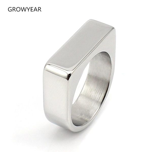 cluster rings stainless steel ring rectangle silver color wedding party jewelry present for men women, Golden;silver
cluster rings stainless steel ring rectangle silver color wedding party jewelry present for men women, Golden;silver