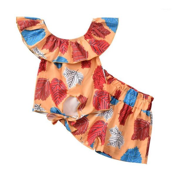 clothing sets kids girls fashion 2-piece outfit set off shoulder maple print +shorts for children 6m-6t, White
clothing sets kids girls fashion 2-piece outfit set off shoulder maple print +shorts for children 6m-6t, White