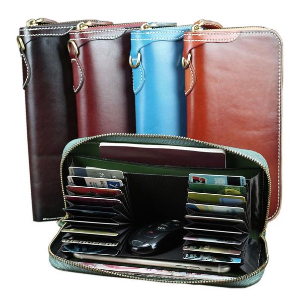 card holders 2021 layer cowhide multi-card position wallet vegetable tanned leather mobile phone passport bag, Brown;gray
card holders 2021 layer cowhide multi-card position wallet vegetable tanned leather mobile phone passport bag, Brown;gray