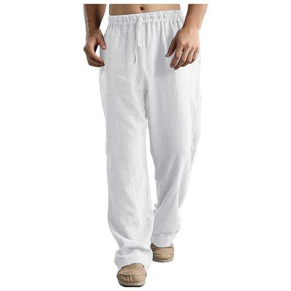 men's pants casual harem men male solid elastic waist straight loose washed cotton breathable sports trousers linen, Black
men's pants casual harem men male solid elastic waist straight loose washed cotton breathable sports trousers linen, Black