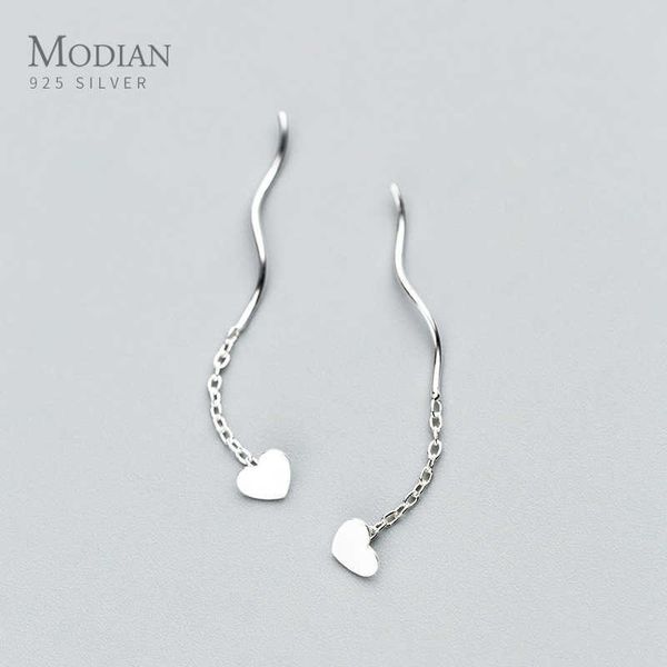 long tassel chain heart fresh drop earrings for women girl genuine 925 sterling silver fashion holiday jewelry 210707
long tassel chain heart fresh drop earrings for women girl genuine 925 sterling silver fashion holiday jewelry 210707
