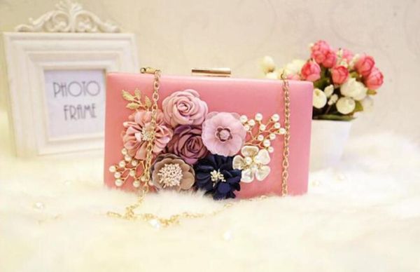 

HBP Pink Total Fashion Women Evening Brand Party Banquet Glitter for Ladies Wedding Clutches Handbag Shoulder Bag Chain A002