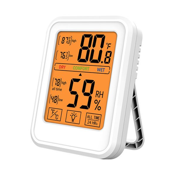 thermometers touch screen temperature and humidity meter indoor large screen thermometer backlight digital display weather station
thermometers touch screen temperature and humidity meter indoor large screen thermometer backlight digital display weather station
