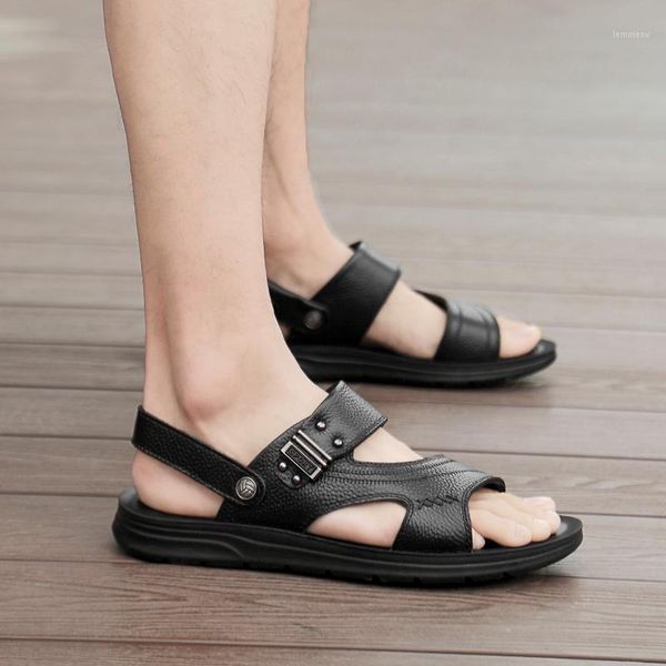 sandals mens genuine leather men summer shoes flat beach fashion breathable male black white classics casual1
sandals mens genuine leather men summer shoes flat beach fashion breathable male black white classics casual1
