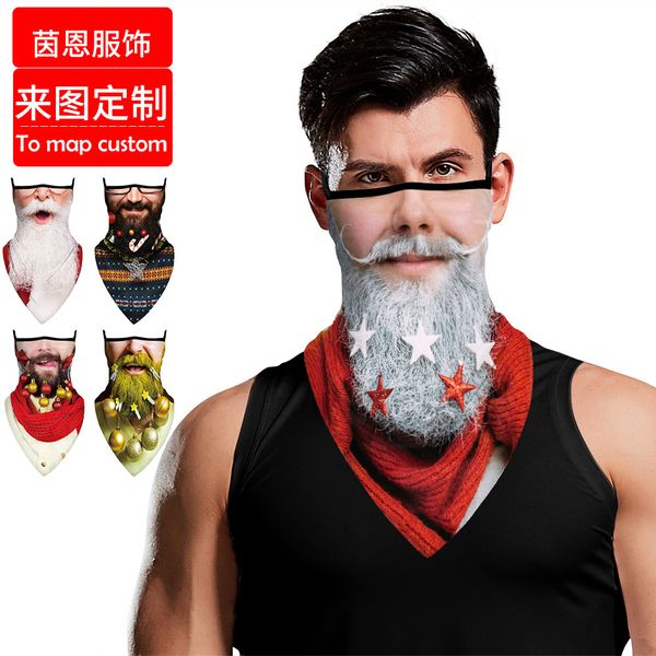 beard christmas 3d printing magic scarf triangle ear outdoor riding mask bib scarf 
beard christmas 3d printing magic scarf triangle ear outdoor riding mask bib scarf