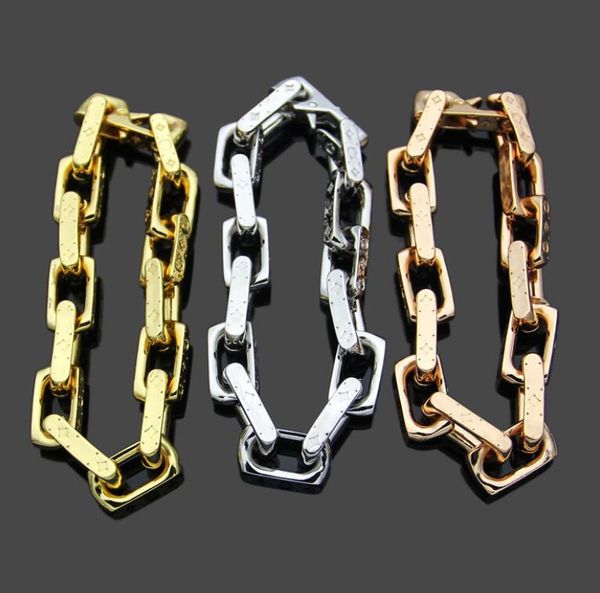 fashion mens designer v bracelets gold square link chain colored titanium steel jewelry, Black
fashion mens designer v bracelets gold square link chain colored titanium steel jewelry, Black