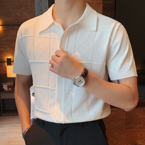men's polos solid color casual breathable homme fashion shirt knitting slim fit short sleeve q3j9, White;black
men's polos solid color casual breathable homme fashion shirt knitting slim fit short sleeve q3j9, White;black